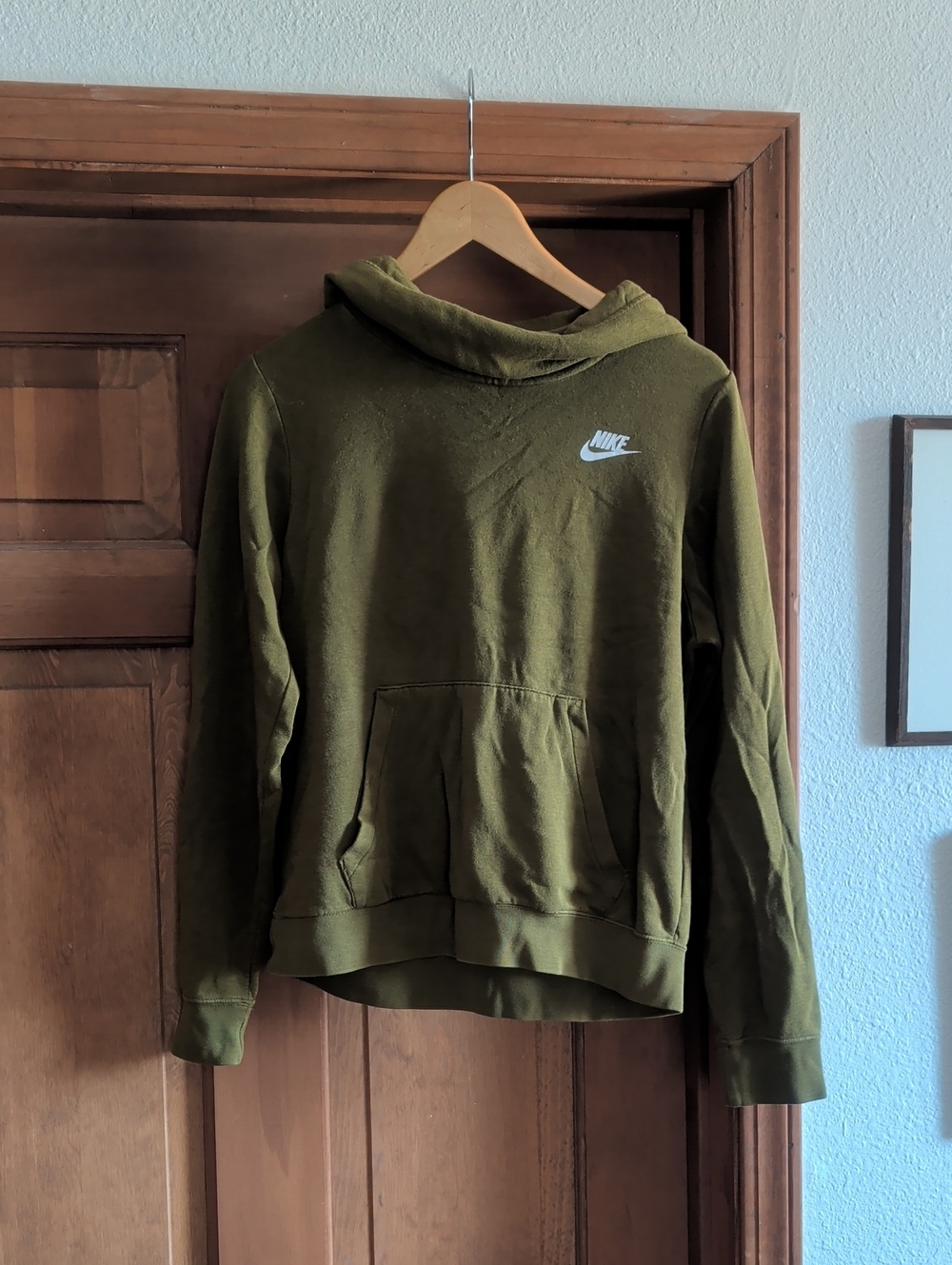 Nike Olive Green Cowl neck Sweatshirt with Hood